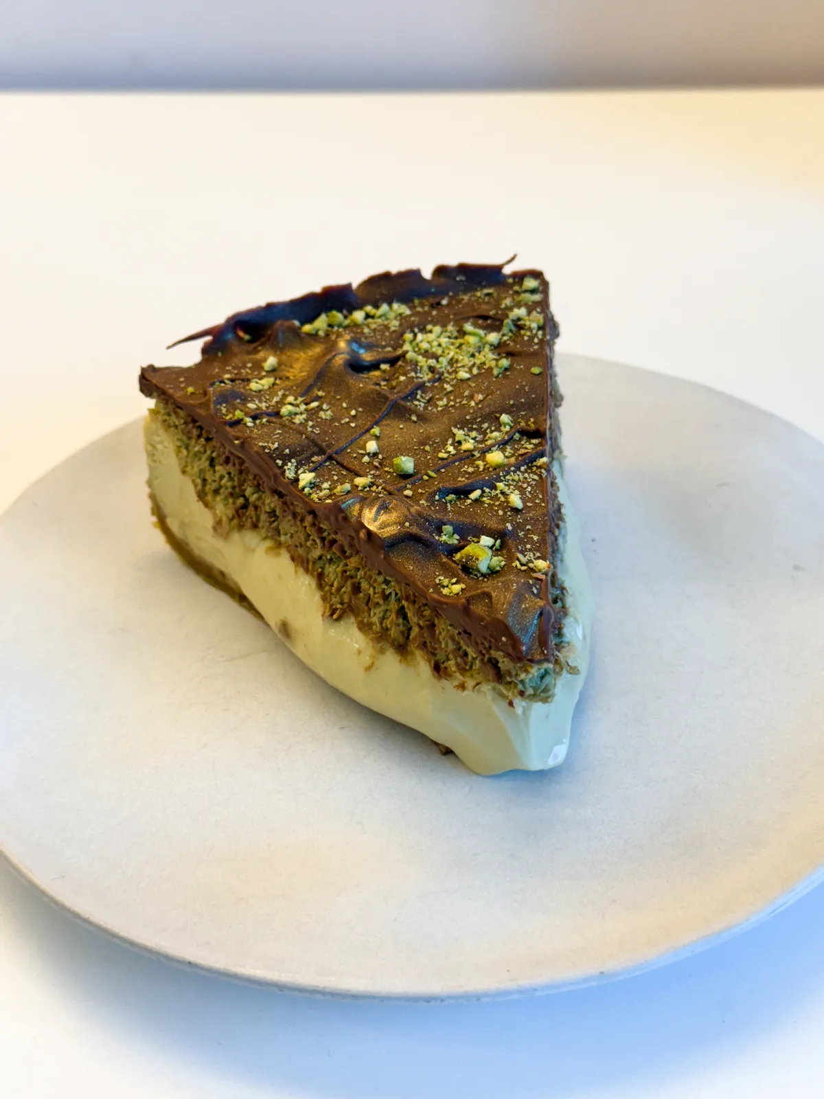 Tarta pistacho y chocolate