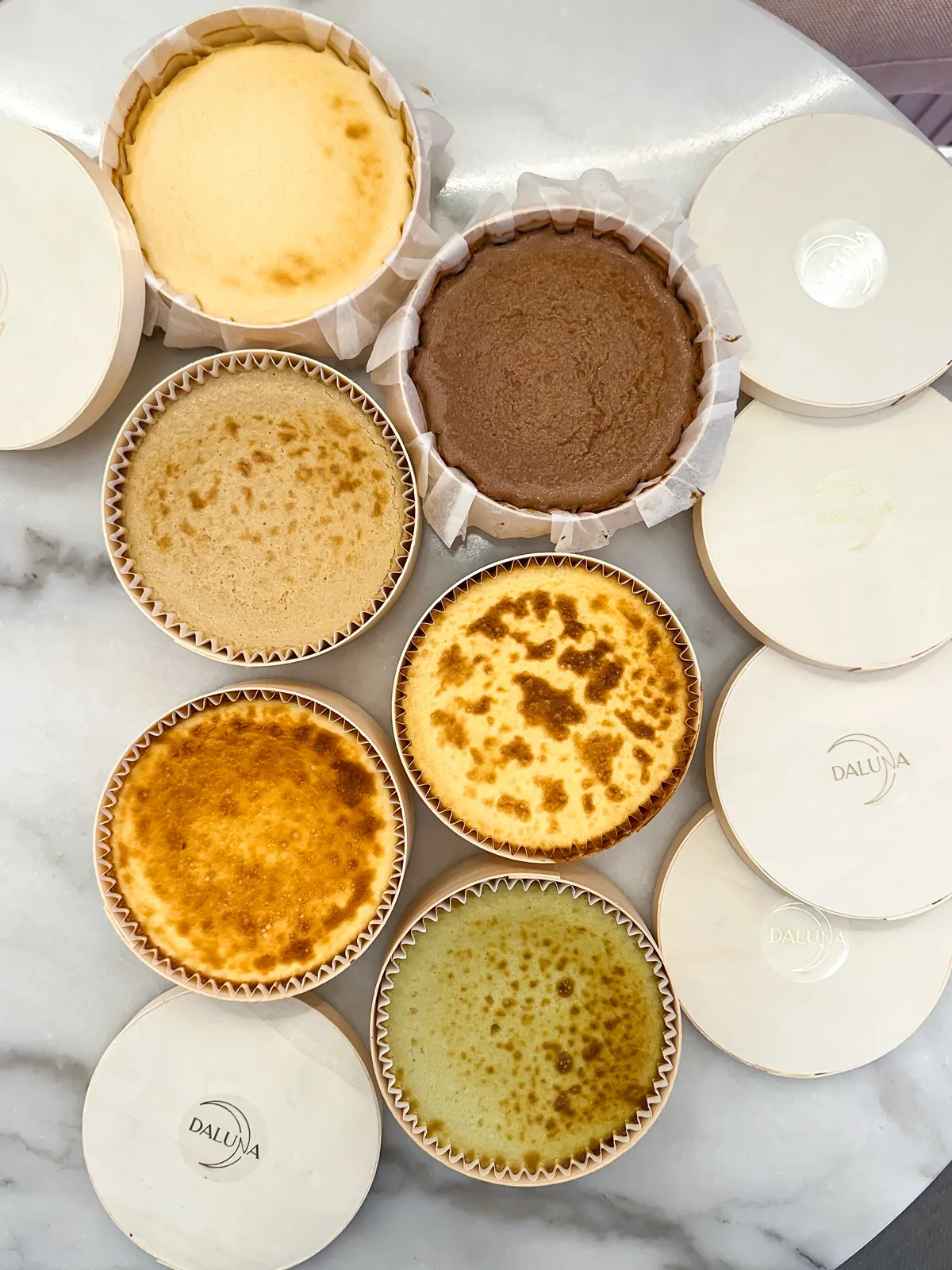 Variedad de tartas de queso
